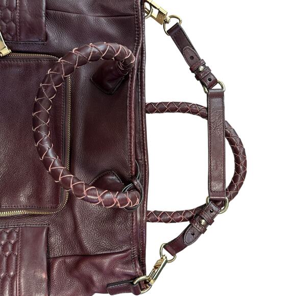 Aimme Kestenberg Chocolate Brown Leather Convertible Shoulder Bag Purse Tote - Picture 6 of 10